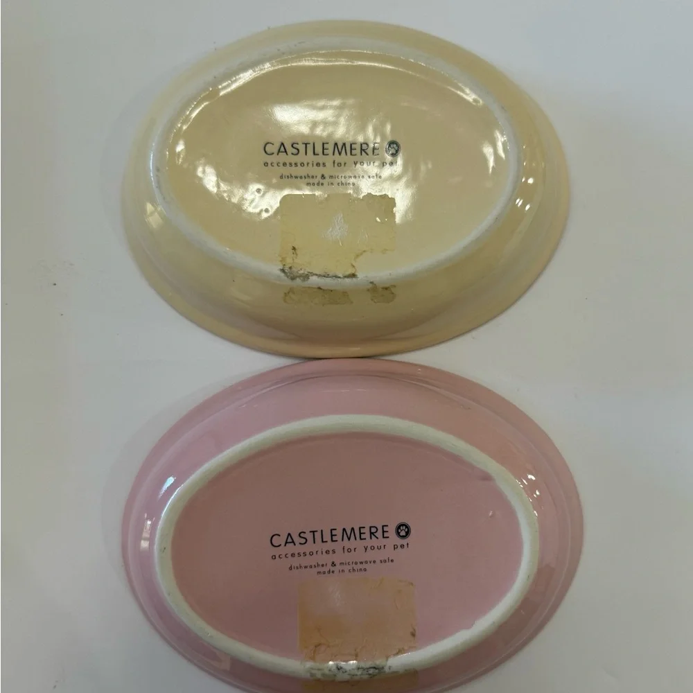 Cat face bowls. For Food and water by Castle mere pet company